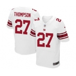 Men's Nike New York Giants #27 Darian Thompson Elite White NFL Jersey