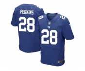 Men's Nike New York Giants #28 Paul Perkins Elite Royal Blue Team Color NFL Jersey