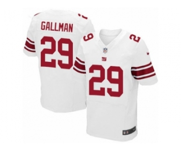 Men's Nike New York Giants #29 Wayne Gallman Elite White NFL Jersey