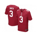 Men's Nike New York Giants #3 Geno Smith Elite Red Alternate NFL Jersey