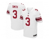 Men's Nike New York Giants #3 Geno Smith Elite White NFL Jersey