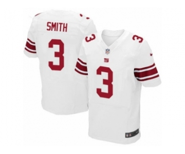 Men's Nike New York Giants #3 Geno Smith Elite White NFL Jersey