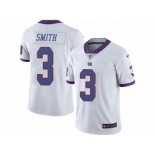 Men's Nike New York Giants #3 Geno Smith Elite White Rush NFL Jersey