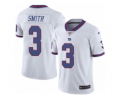 Men's Nike New York Giants #3 Geno Smith Elite White Rush NFL Jersey