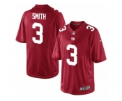 Men's Nike New York Giants #3 Geno Smith Limited Red Alternate NFL Jersey