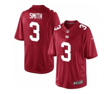 Men's Nike New York Giants #3 Geno Smith Limited Red Alternate NFL Jersey