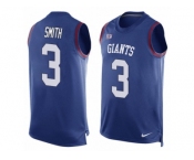 Men's Nike New York Giants #3 Geno Smith Limited Royal Blue Player Name & Number Tank Top NFL Jersey