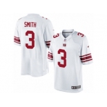 Men's Nike New York Giants #3 Geno Smith Limited White NFL Jersey