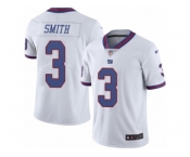 Men's Nike New York Giants #3 Geno Smith Limited White Rush NFL Jersey