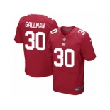 Men's Nike New York Giants #30 Wayne Gallman Elite Red Alternate NFL Jersey