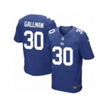 Men's Nike New York Giants #30 Wayne Gallman Elite Royal Blue Team Color NFL Jersey