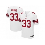 Men's Nike New York Giants #33 Andrew Adams Elite White NFL Jersey