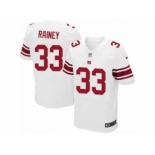 Men's Nike New York Giants #33 Bobby Rainey Elite White NFL Jersey