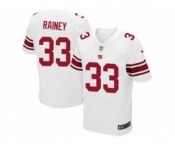 Men's Nike New York Giants #33 Bobby Rainey Elite White NFL Jersey