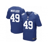 Men's Nike New York Giants #49 Nikita Whitlock Elite Royal Blue Team Color NFL Jersey