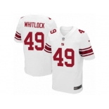 Men's Nike New York Giants #49 Nikita Whitlock Elite White NFL Jersey