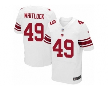 Men's Nike New York Giants #49 Nikita Whitlock Elite White NFL Jersey