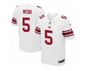 Men's Nike New York Giants #5 Davis Webb Elite White NFL Jersey