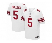 Men's Nike New York Giants #5 Randy Bullock Elite White NFL Jersey