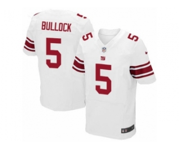 Men's Nike New York Giants #5 Randy Bullock Elite White NFL Jersey