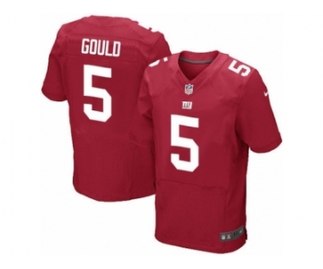 Men's Nike New York Giants #5 Robbie Gould Elite Red Alternate NFL Jersey