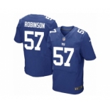 Men's Nike New York Giants #57 Keenan Robinson Elite Royal Blue Team Color NFL Jersey