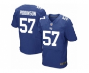 Men's Nike New York Giants #57 Keenan Robinson Elite Royal Blue Team Color NFL Jersey