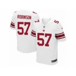 Men's Nike New York Giants #57 Keenan Robinson Elite White NFL Jersey