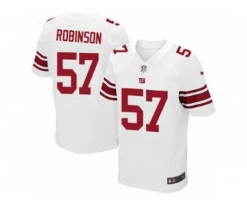 Men's Nike New York Giants #57 Keenan Robinson Elite White NFL Jersey