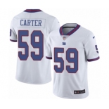 Men's Nike New York Giants #59 Lorenzo Carter Elite White Rush Vapor Untouchable NFL Jersey