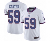 Men's Nike New York Giants #59 Lorenzo Carter Elite White Rush Vapor Untouchable NFL Jersey