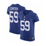 Men's Nike New York Giants #59 Lorenzo Carter Royal Blue Team Color Vapor Untouchable Elite Player NFL Jersey