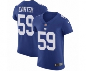 Men's Nike New York Giants #59 Lorenzo Carter Royal Blue Team Color Vapor Untouchable Elite Player NFL Jersey