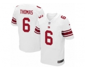 Men's Nike New York Giants #6 Logan Thomas Elite White NFL Jersey