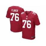 Men's Nike New York Giants #76 D.J. Fluker Elite Red Alternate NFL Jersey