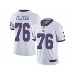 Men's Nike New York Giants #76 D.J. Fluker Elite White Rush NFL Jersey