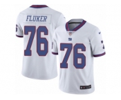 Men's Nike New York Giants #76 D.J. Fluker Elite White Rush NFL Jersey