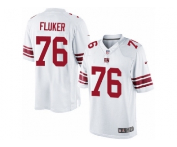 Men's Nike New York Giants #76 D.J. Fluker Limited White NFL Jersey