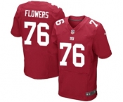 Men's Nike New York Giants #76 Ereck Flowers Elite Red Alternate NFL Jersey