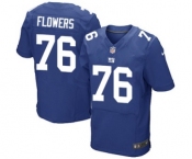 Men's Nike New York Giants #76 Ereck Flowers Elite Royal Blue Team Color NFL Jersey