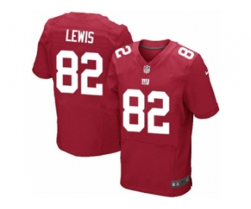 Men's Nike New York Giants #82 Roger Lewis Elite Red Alternate NFL Jersey