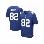 Men's Nike New York Giants #82 Roger Lewis Elite Royal Blue Team Color NFL Jersey