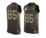 Men's Nike New York Giants #85 Rhett Ellison Limited Green Salute to Service Tank Top NFL Jersey