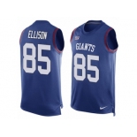 Men's Nike New York Giants #85 Rhett Ellison Limited Royal Blue Player Name & Number Tank Top NFL Jersey