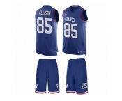 Men's Nike New York Giants #85 Rhett Ellison Limited Royal Blue Tank Top Suit NFL Jersey