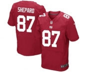 Men's Nike New York Giants #87 Sterling Shepard Elite Red Alternate NFL Jersey