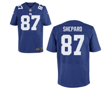 Men's Nike New York Giants #87 Sterling Shepard Elite Royal Blue Team Color NFL Jersey