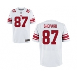 Men's Nike New York Giants #87 Sterling Shepard Elite White NFL Jersey