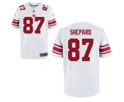 Men's Nike New York Giants #87 Sterling Shepard Elite White NFL Jersey