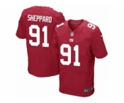 Men's Nike New York Giants #91 Kelvin Sheppard Elite Red Alternate NFL Jersey